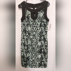 Connected Apparel Women's black and green sheath dress size 10